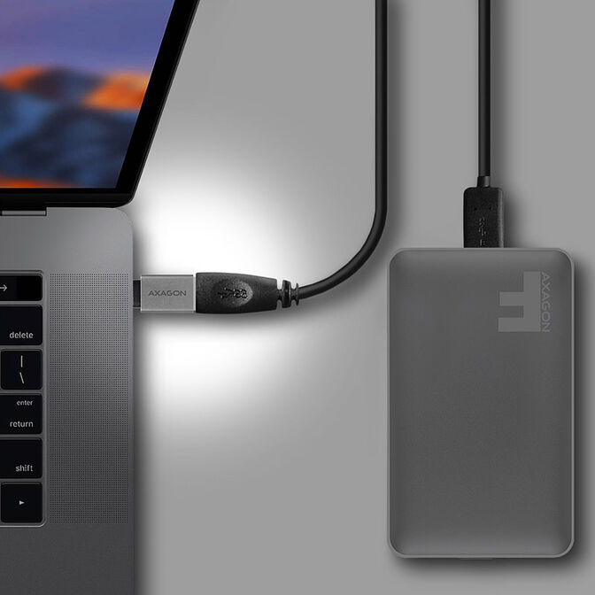 Axagon USB-C auf USB-A Adapter Aluminium image number 2