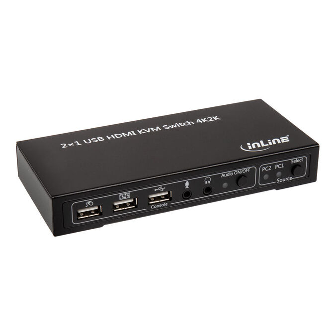 INLINE KVM-Switch 2-Port HDMI 4K mit Audio image number 0