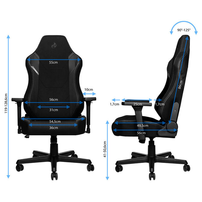 Nitro Concepts X1000 Gaming Chair Stealth Black image number 14