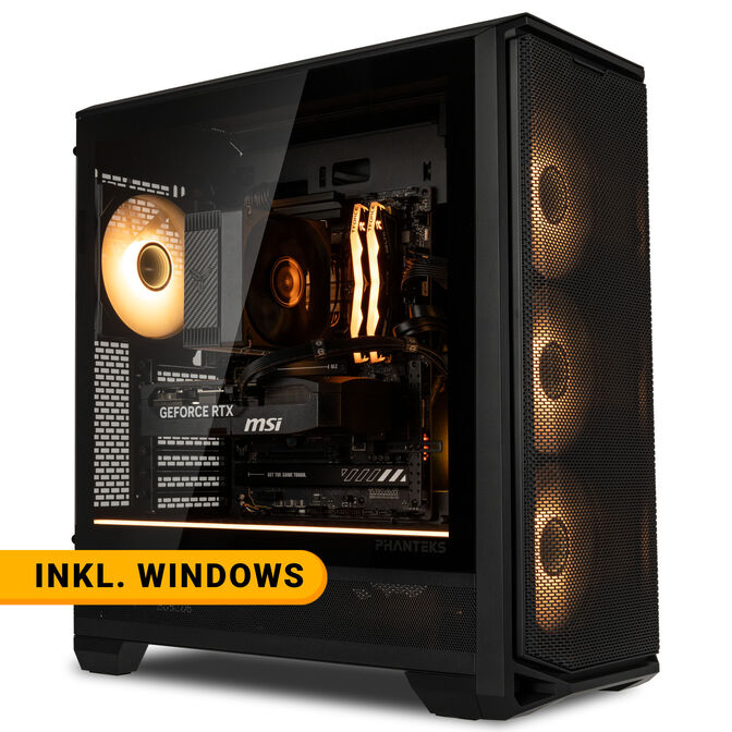 KingForge Gaming-PC Gold, AMD Ryzen 5 7500X3D, RTX 5070, Phanteks Eclipse G400A image number 0