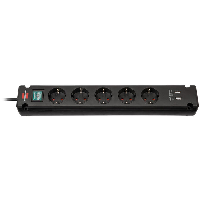 Brennenstuhl BreMounta Power Strip 5-fach USB schwarz image number 0