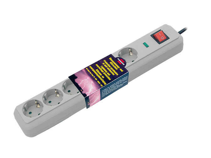 Brennenstuhl Eco-Line Safeguard Steckdosenleiste Grau image number 0