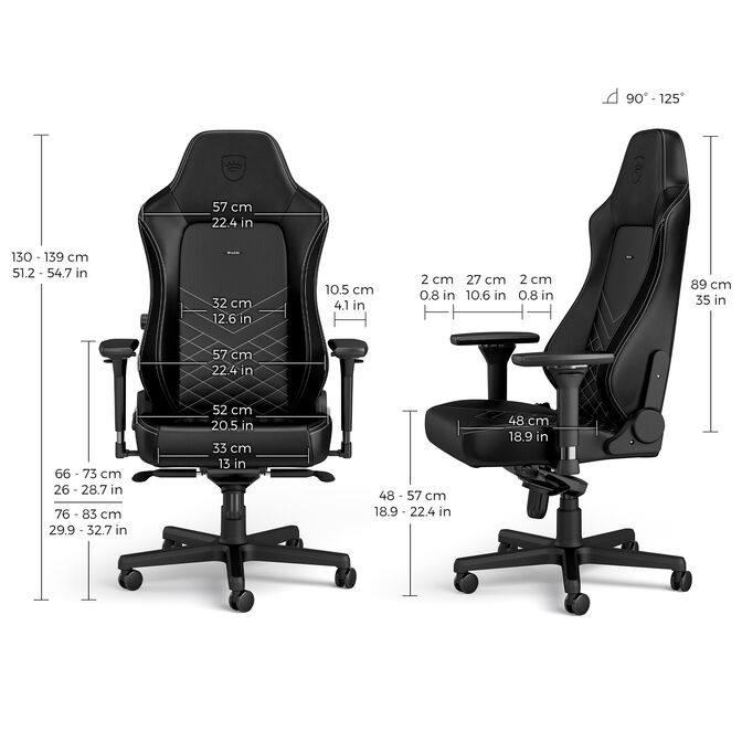 noblechairs HERO Gaming Chair Black/Platinum image number 4
