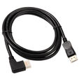 InLine 8K UHD 2 DisplayPort Cable Right Angled Black 2m image number null