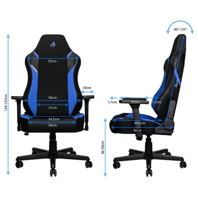 Nitro Concepts X1000 Gaming-Stuhl Galactic Blue image number 2