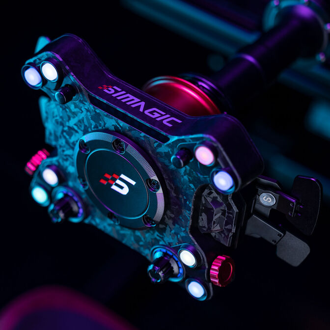 Simagic Neo X RGB Wheel Hub &ndash; Black Carbon Finish image number 5