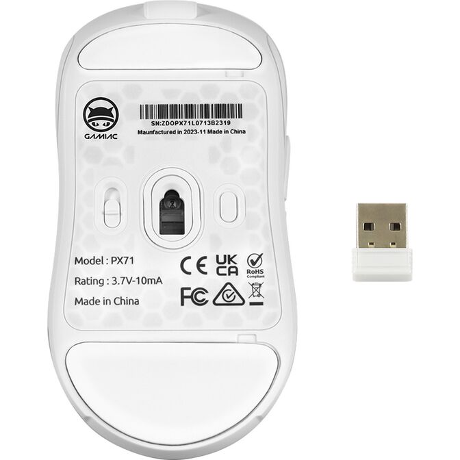 Gamiac PX71 Wireless Gaming Mouse White image number 10