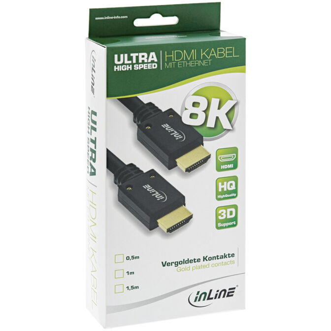 InLine HDMI-Kabel 8K/4K Ultra High Speed 1m image number 1