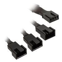 Kolink 1-zu-3 PWM L&uuml;fter-Splitter 35 cm geflochten