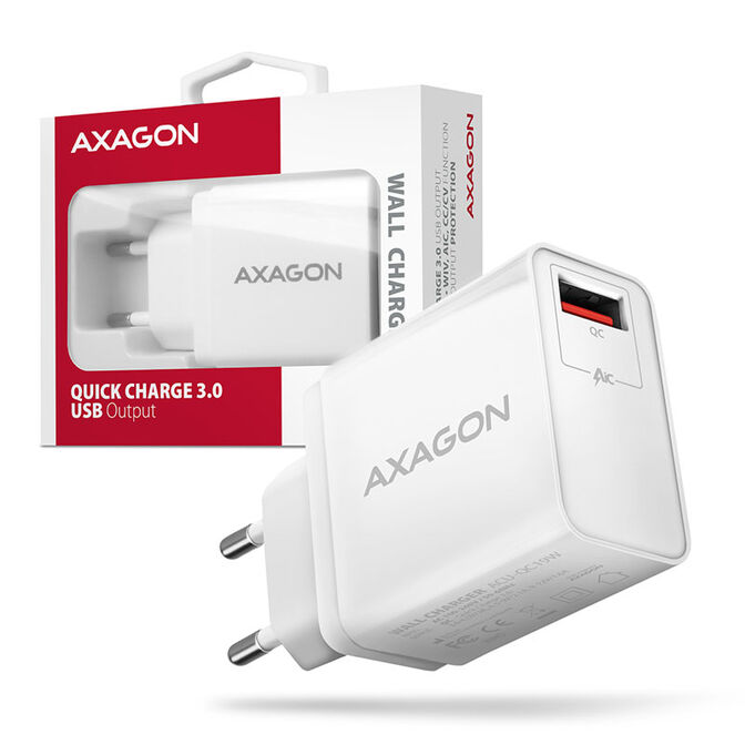 Axagon ACU-QC19W Ladeger&auml;t 19W QC3.0 Wei&szlig; image number 5