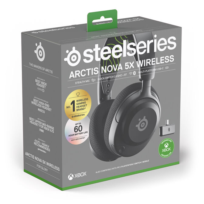 SteelSeries Arctis Nova 5X Wireless Gaming Headset Black image number 8