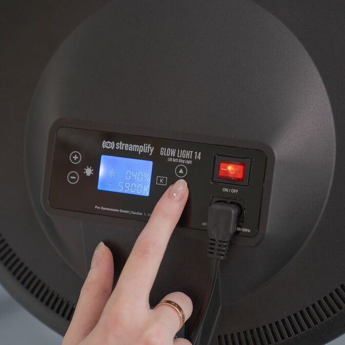 Streamplify Glow Light 14 Softlight EU Power Cord Black image number 6