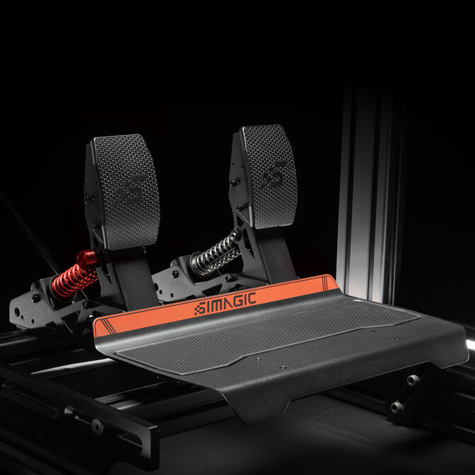 Simagic P700 Pedal Set, 150kg Load Cell Sensor, Hall Sensor, two pedals - black image number 6