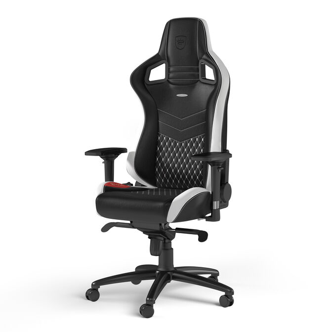 noblechairs EPIC Real Leather Gaming Chair Black/White/Red image number 0