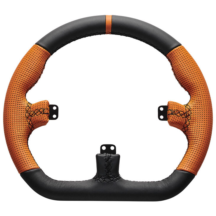 Asetek SimSports GT Rim – Geschlossenes D-Leder Orange image number 1
