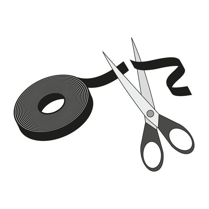 LABEL THE CABLE Dual Velcro Roll Klettband 3m Schwarz image number 5