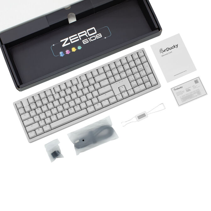 Ducky Zero Pure White Wireless Gaming Keyboard Cherry MX Red image number 7