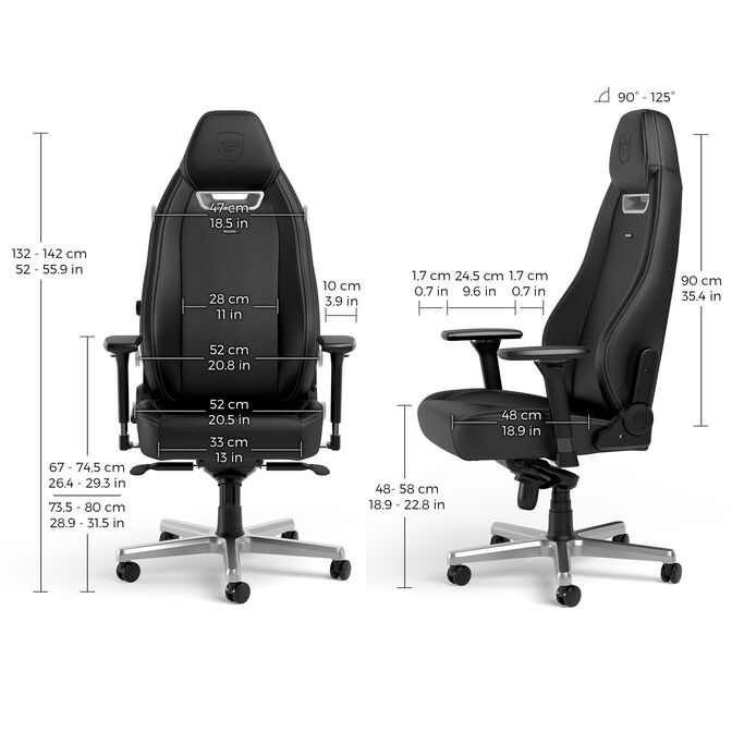 noblechairs Legend Gaming Chair Silver Edition image number 4