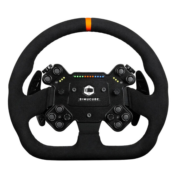 Simucube Valo GT-23 SC3 Simracing Steering Wheel, 320 mm Diameter, GT Design, SC3 Quick Release - Black, Suede image number 0