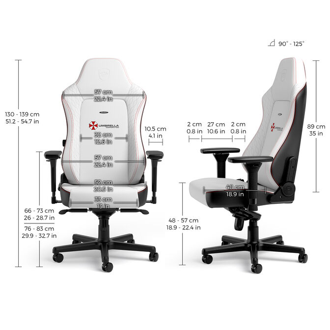 noblechairs HERO Gaming Chair Resident Evil Umbrella Edition image number 4