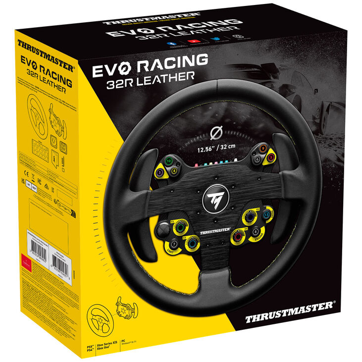 Thrustmaster EVO Racing 32R Lederlenkrad – Schwarz image number 5
