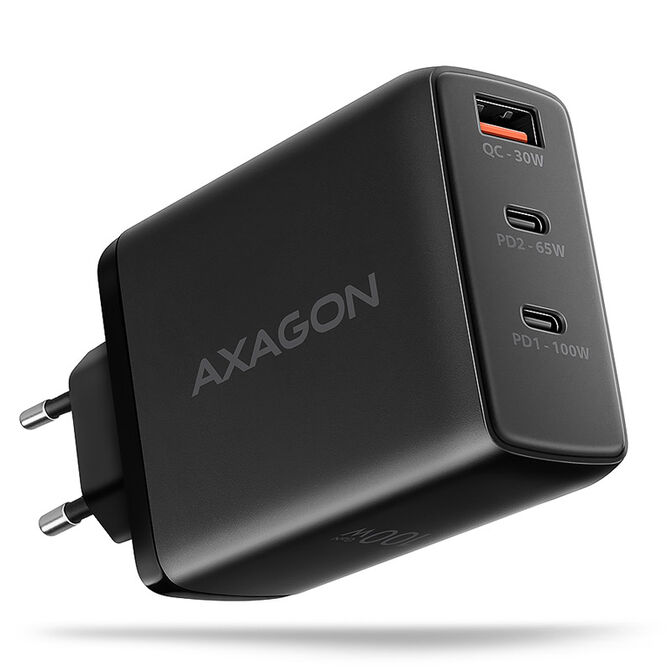 Axagon GaN USB‑C Wandladeger&auml;t 100W 3‑Port image number 0