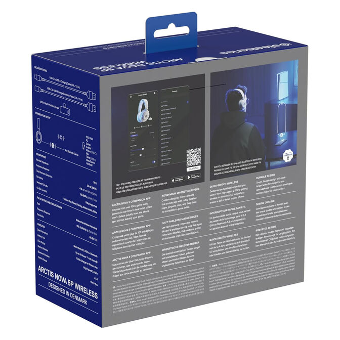 SteelSeries Arctis Nova 5P Wireless Headset White image number 5