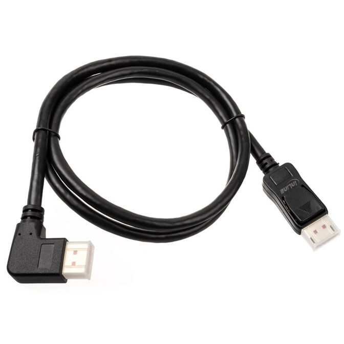 InLine 8K DisplayPort Kabel linksgewinkelt schwarz image number 1