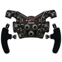 Asetek SimSports Forte Formula Button Box V2, schwarz + Suede Handles