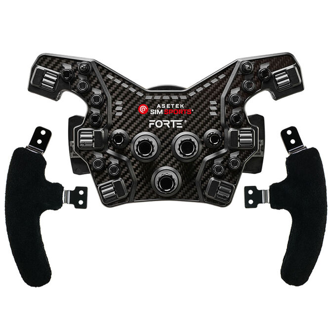 Asetek SimSports Forte Formula Button Box V2, schwarz + Suede Handles image number 0