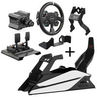 RES-TECH GT Cockpit SimRacing Rig Shiny White MOZA Bundle