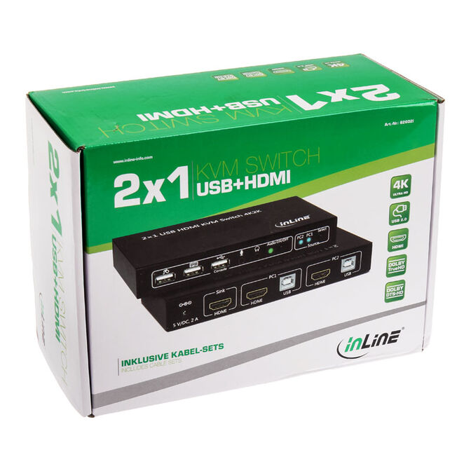 INLINE KVM-Switch 2-Port HDMI 4K mit Audio image number 5
