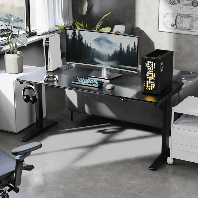 ThunderX3 LAB X Gaming Desk Height Adjustable Black image number 6