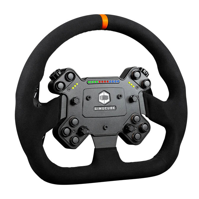 Simucube Valo GT-23 SC3 Simracing Steering Wheel, 320 mm Diameter, GT Design, SC3 Quick Release - Black, Suede image number 1