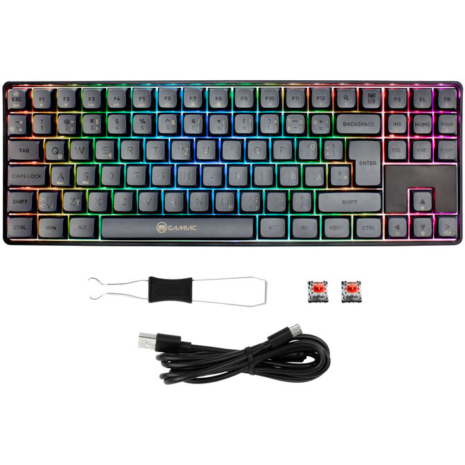 Gamiac TKL90G Gaming Keyboard Kailh Red RGB image number 6