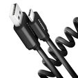 Axagon Twister Cable USB-C zu USB-A 2.0 schwarz 0,6m image number null