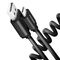 Axagon Twister Cable USB-C zu USB-A 2.0 schwarz 0,6m