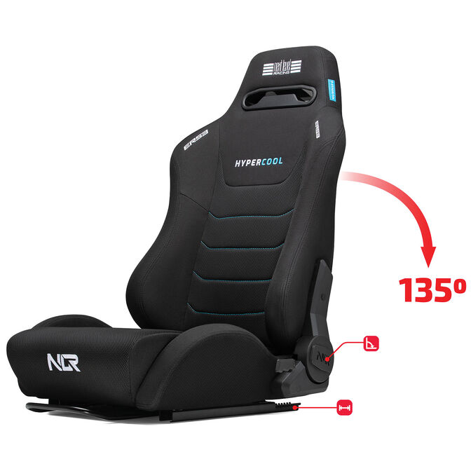 Next Level Racing ERS3 Hypercool SimRacing-Sitz &ndash; Schwarz image number 3