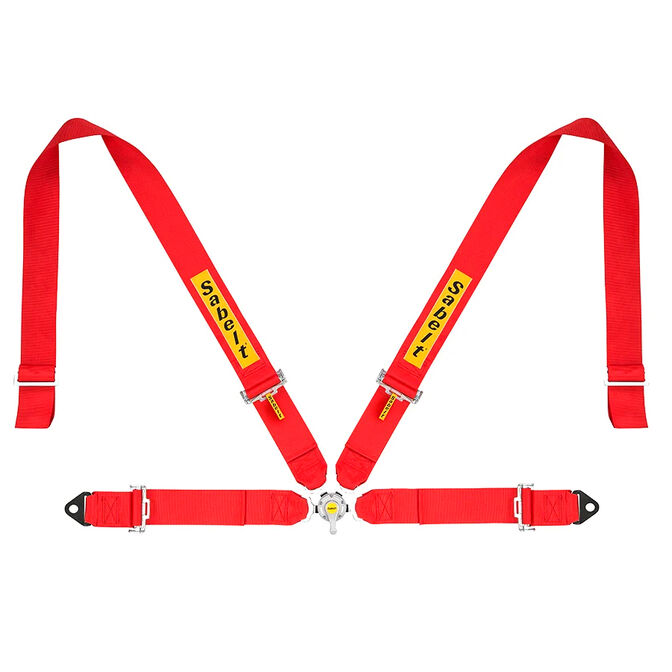 Sabelt Sim Seatbelts Kit, 4-point harness, with mounting kit, compatible with P, S, and X series - red image number 0