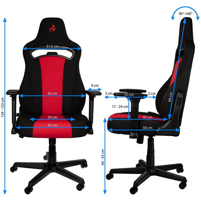 Nitro Concepts E250 Gaming Chair Inferno Red image number 9