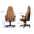noblechairs ICON Real Leather Gaming Chair Cognac image number null
