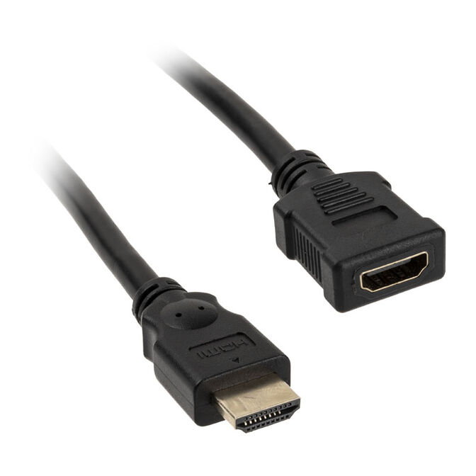 InLine HDMI-Verl&auml;ngerung Plug/Sockel 3 m Schwarz image number 0
