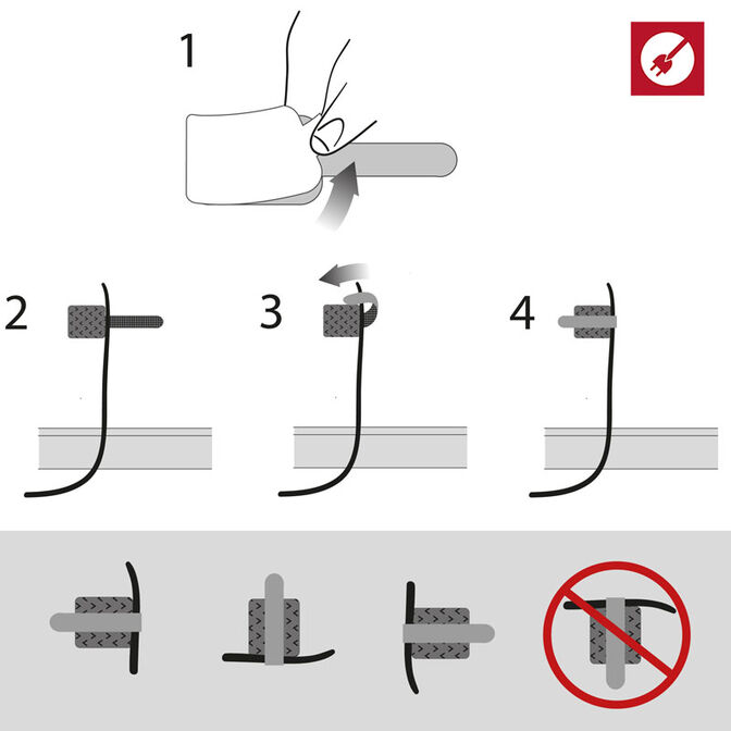 LABEL THE CABLE PRO Kabelhalter Wand 50er Set Wei&szlig; image number 8